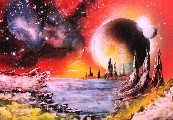 Космический пейзаж живопись