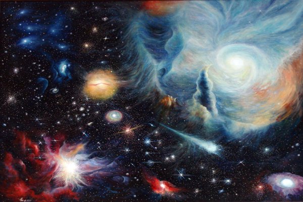 Космический пейзаж живопись