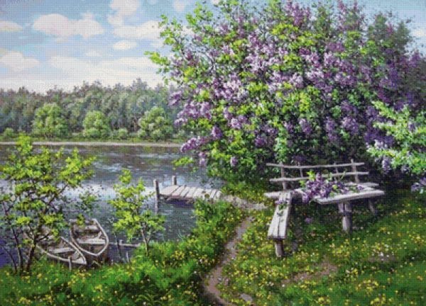 Пейзаж с сиренью