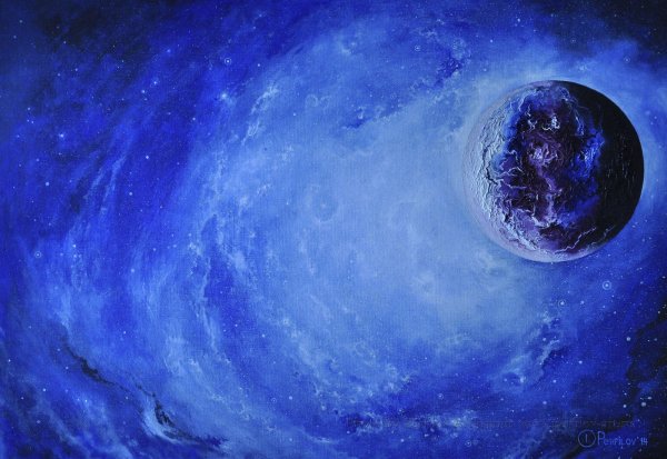 Космос акварелью 2 планеты