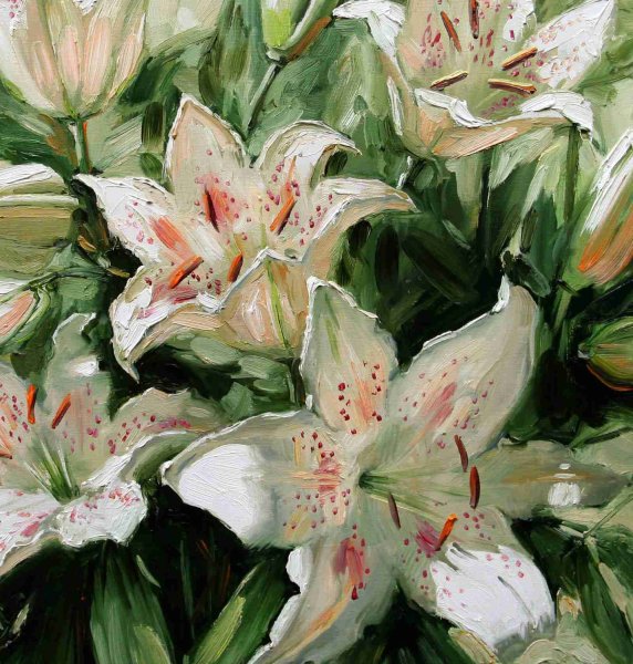 Лилии живопись