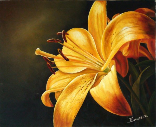 Лилии акрилом