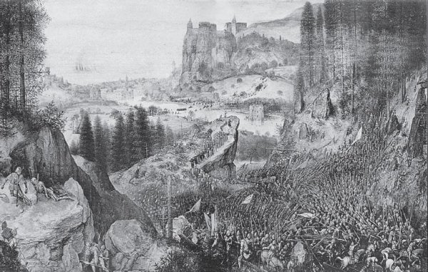 Гибель Саула брейгель