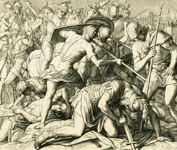 Картина Питера брейгеля "самоубийство Саула".