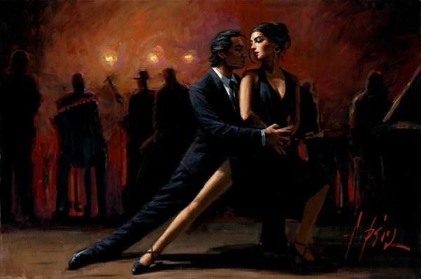 Танго. Художник Фабиан Перез (Fabian Perez)