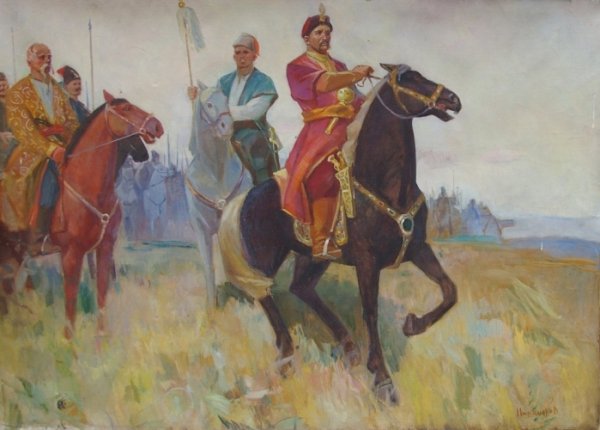 "Запорожские казаки в степи" Валентина Серова