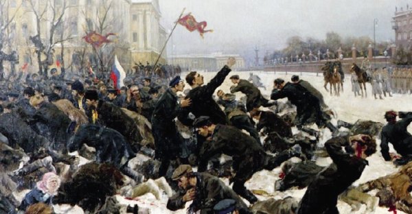 Казаки разгоняют демонстрацию 1905 года