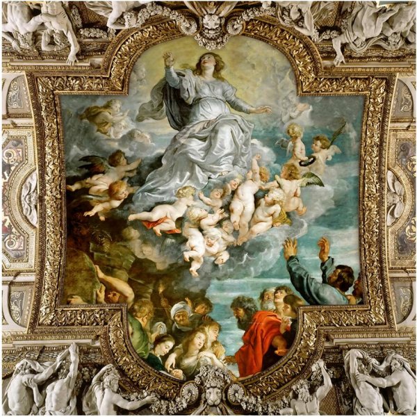 Фрески на потолок ангелы