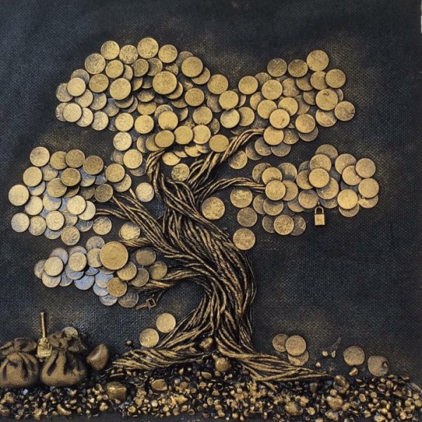 Пейп арт денежное дерево