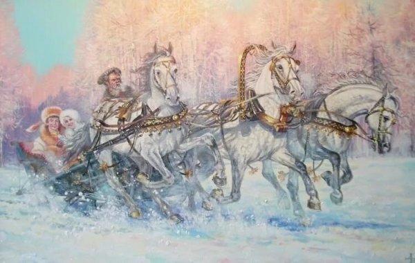 Васнецов тройка картина