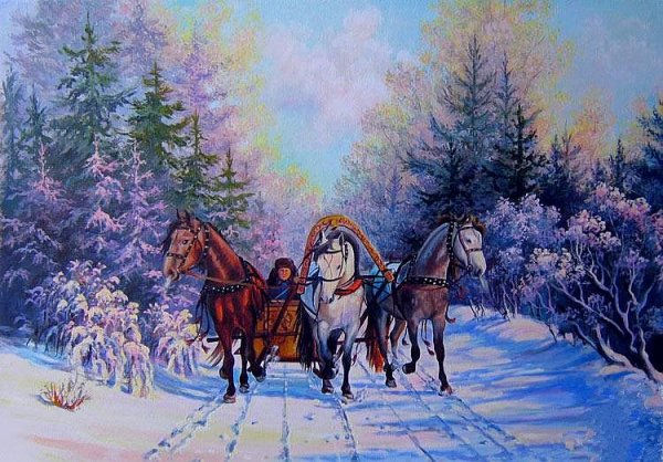 Тройка лошадей Самарская Елена Михайловна