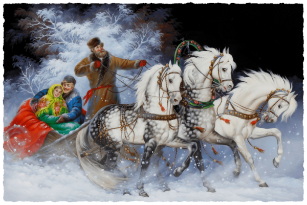 Тройка ямщик живопись