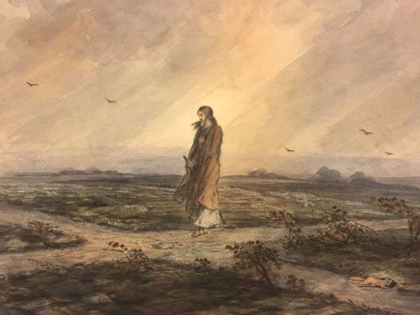 Христос в пустыне Третьяковская галерея