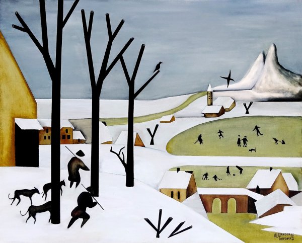 Охотники на снегу картина Нидерландские художники