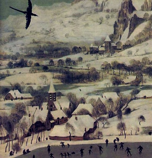 Брейгель охотники на снегу