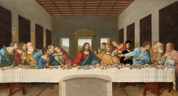Фреска да Винчи Тайная вечеря