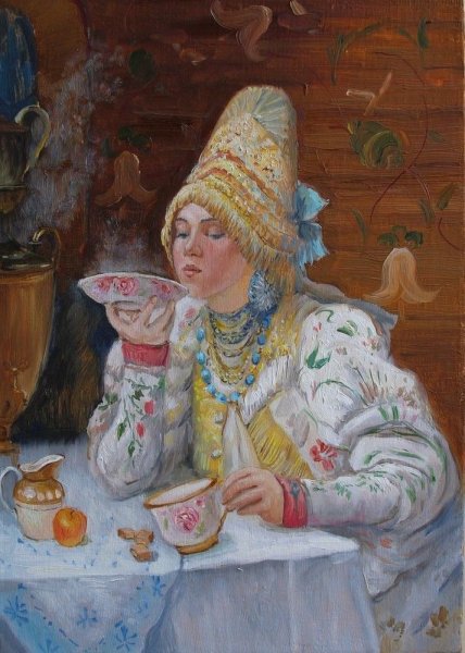 Константин Маковский чаепитие