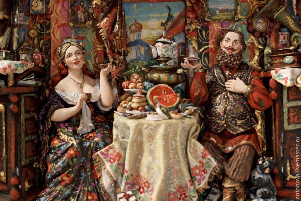 Кустодиев купец и Купчиха