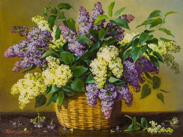 Натюрморт сирень в корзине Кончаловский