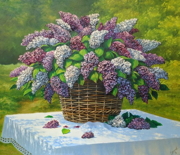 Пётр Кончаловский сирень в корзине