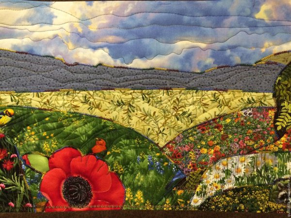 Пейзаж в лоскутной технике