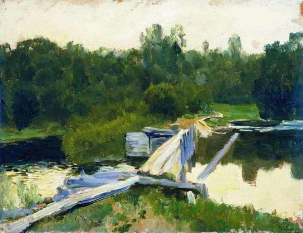 Исаак Ильич Левитан у омута