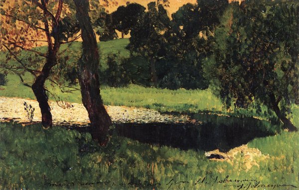 Левитан заросший пруд