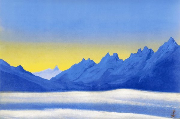 Николай Рерих Гималаи голубые горы