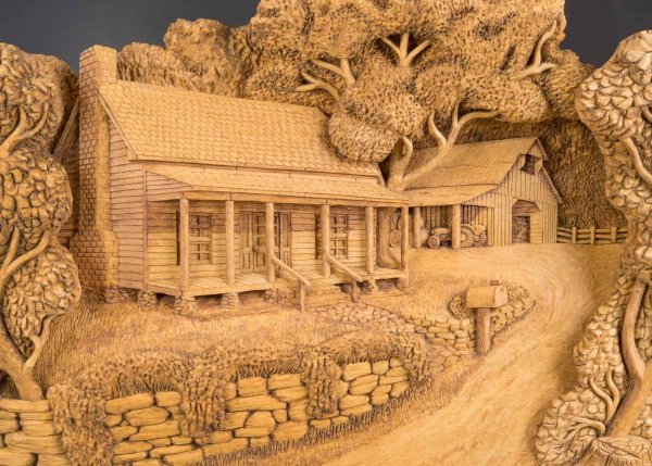 Резьба по дереву пейзажи