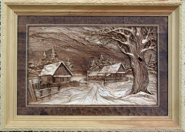 Резьба по дереву пейзажи