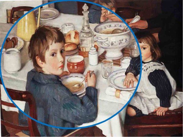 Зинаида Серебрякова за завтраком 1914