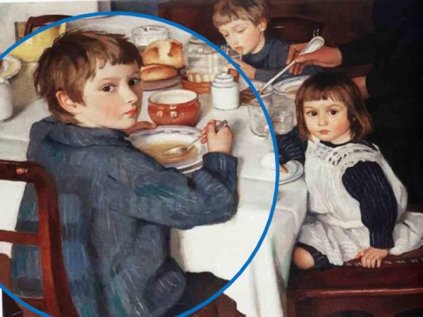 Зинаида Серебрякова за завтраком 1914