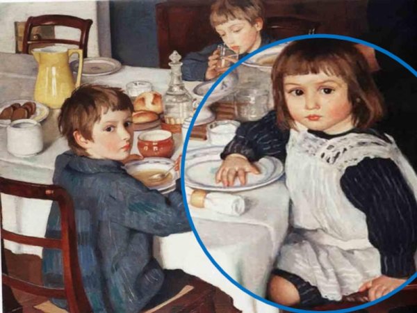 Зинаида Серебрякова за завтраком 1914