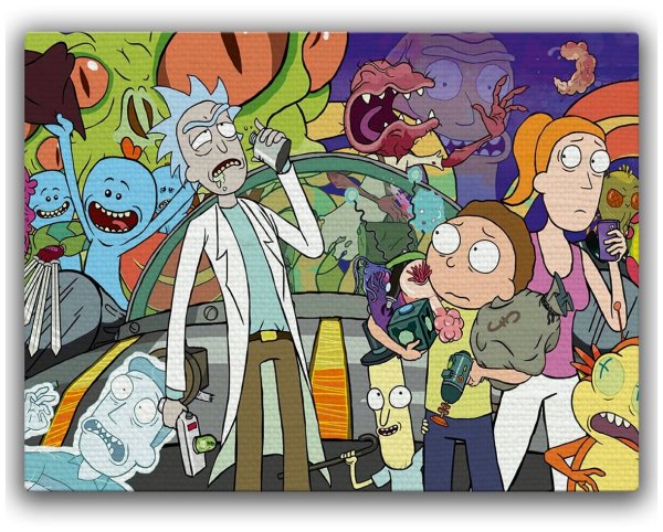 Рик и Морти на холсте