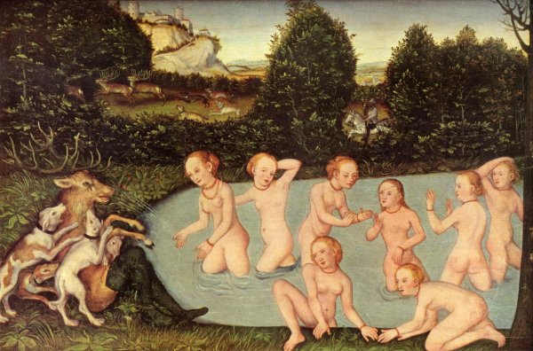 Лукас кранах старший – "Диана и Актеон" (1518 г)