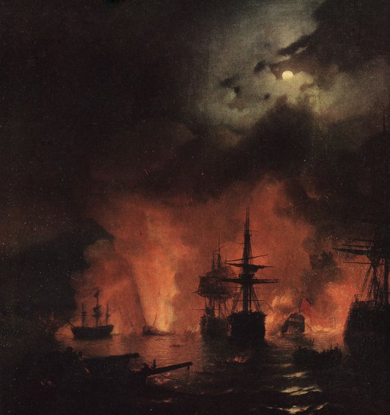 Иван Константинович Айвазовский Чесменский бой