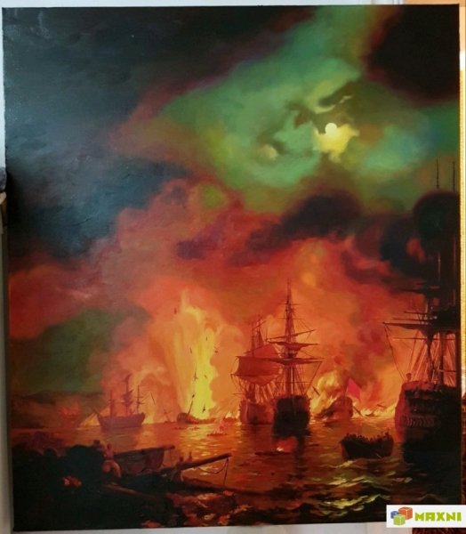 Иван Константинович Айвазовский Чесменский бой