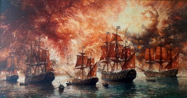 Иван Константинович Айвазовский Чесменский бой