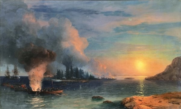 Чесменский бой Айвазовский