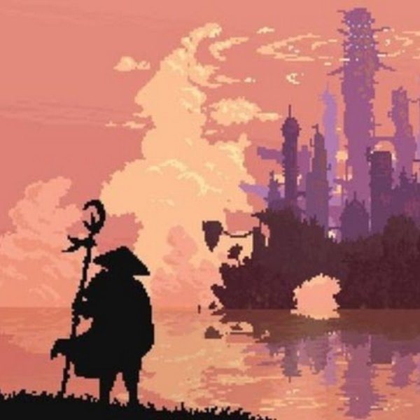 Пейзаж в стиле пиксель арт