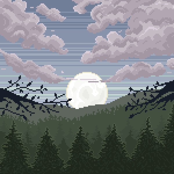 Небо пиксель арт