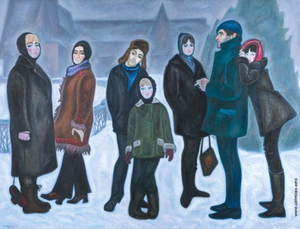 Попков Виктор Ефимович (Россия, 1932–1974) «зимой в студии»