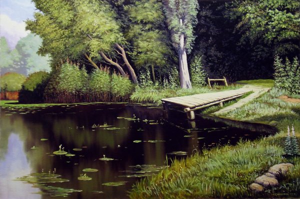 Картина Поленова пруд заросший пруд