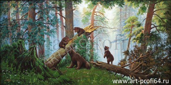 Утро в Сосновом лесу, Шишкин, 1889