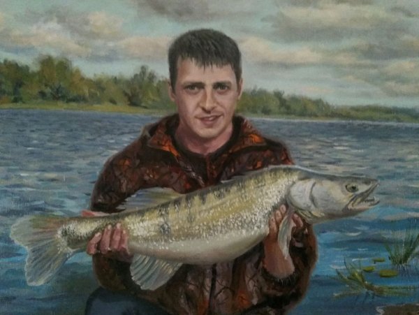 Картина Рыбак с удочкой