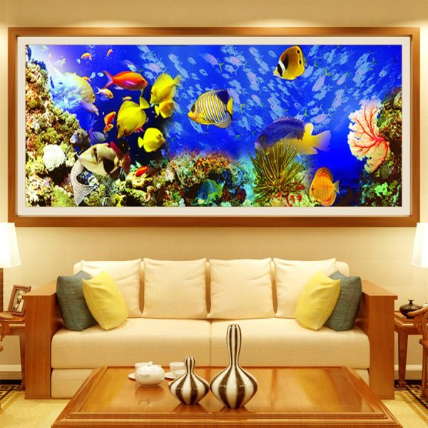 Живопись рыбки в аквариуме