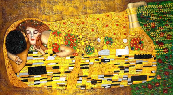 Густав климт поцелуй Бельведер