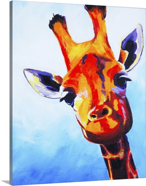 Жираф маслом на холсте