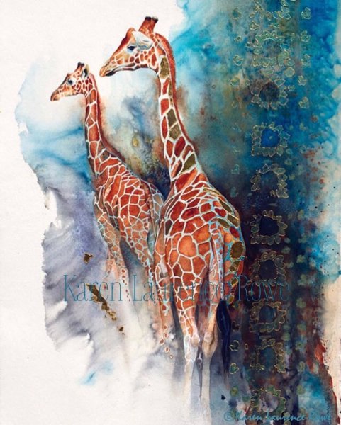 Karen Laurence-Rowe . Акварель