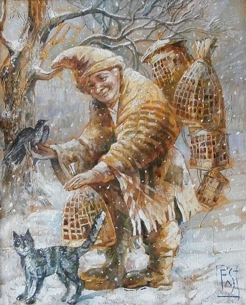 Василий Перов картины Птицелов